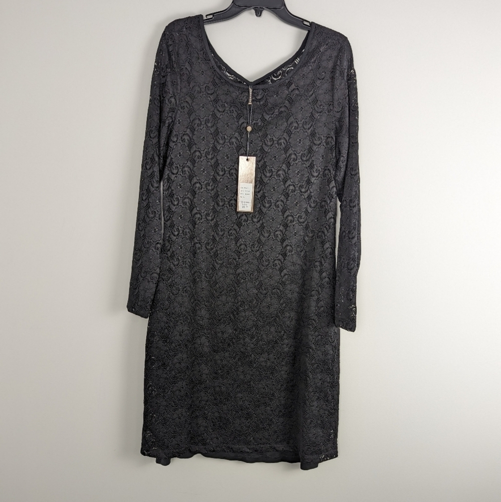 Soya Concept Intricate Lace Detail Dress in Black - Size XL NEW Cocktail Party